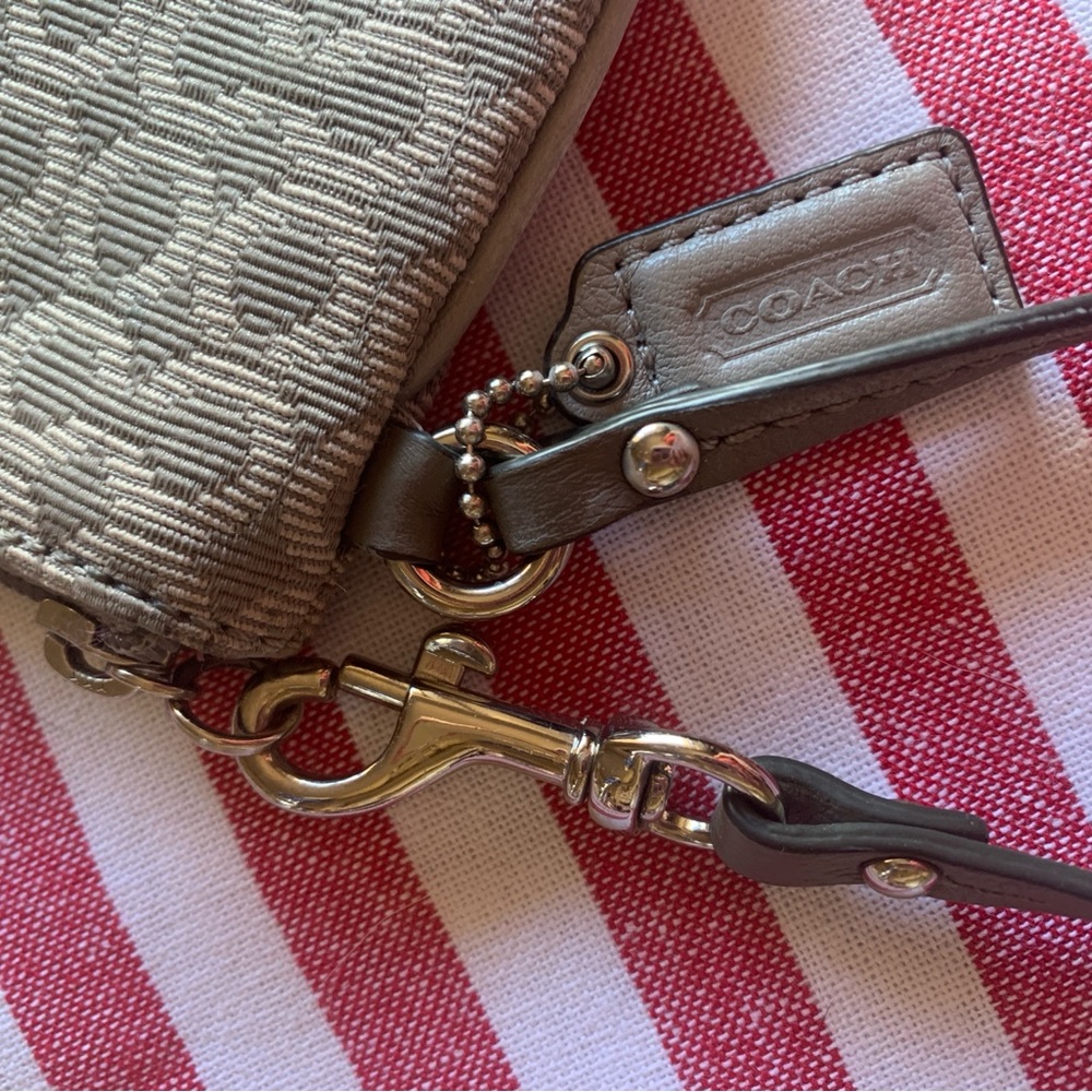 Coach Gray Patterned Wristlet - Picture 4 of 8
